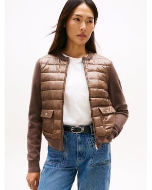 Tommy Hilfiger Knit Sleeve Ultra Light Padded Jacket - Blue