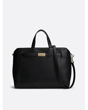 Tommy Hilfiger Heritage Business-Tasche Mit Th-Monogramm - Schwarz
