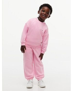 Tommy Hilfiger Essential Set Van Sweatshirt En Jogger - Roze