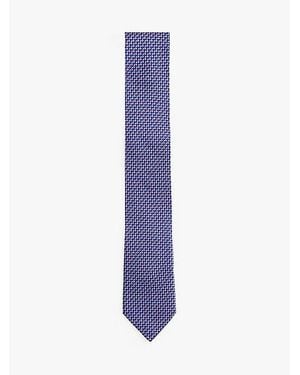 Tommy Hilfiger Corbata De Seda Con Microcuadros - Morado