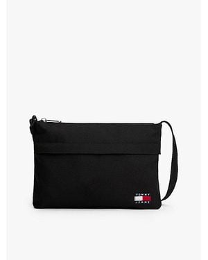 Tommy Hilfiger Essential Crossbody-Sacoche-Bag Mit Logomuster - Schwarz