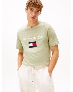 Tommy Hilfiger T-Shirt À Col Ras-Du-Cou Et Logo Brodé - Multicolore
