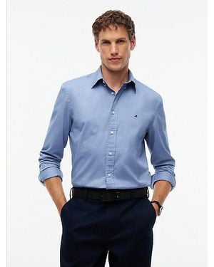 Tommy Hilfiger Camisa Th Flex Regular Con Cuello De Botones - Azul