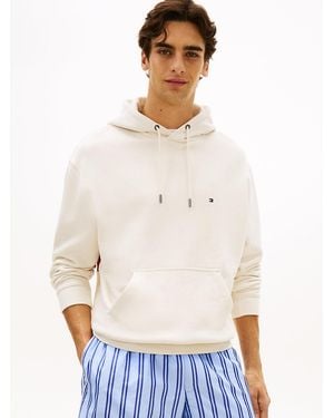 Tommy Hilfiger Relaxed Back Flag Terry Hoody - White