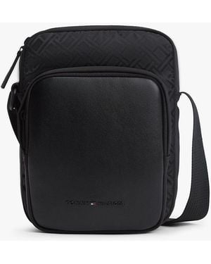 Tommy Hilfiger Borsa Reporter Con Bandierine - Nero