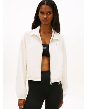 Tommy Hilfiger Water Repellent Tie Side Zip-Thru Jacket - White