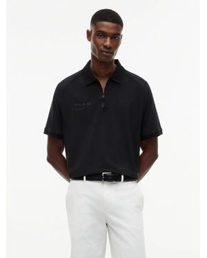 Tommy Hilfiger Tommy X U.s. Sail Gp Team Zip Placket Polo Shirt - Black