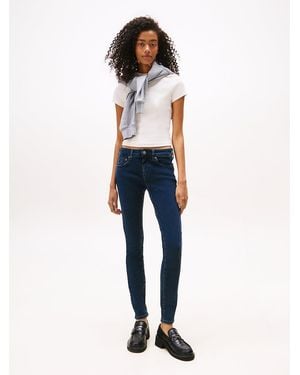 Tommy Hilfiger Faded Low Rise Skinny Jeans - Blue