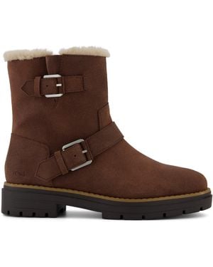 TOMS Ionie Moto Boots - Brown