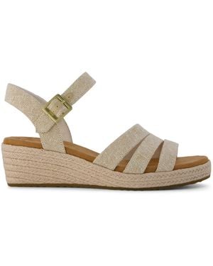 TOMS Julia Wedge Sandal - Metallic