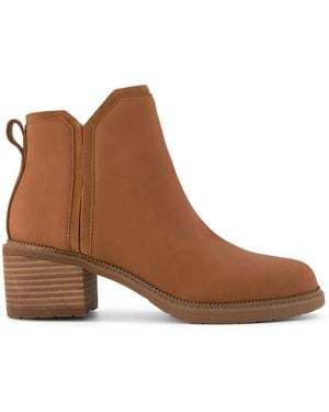 TOMS Nubuck Leather Hailey Ankle Boots - Brown