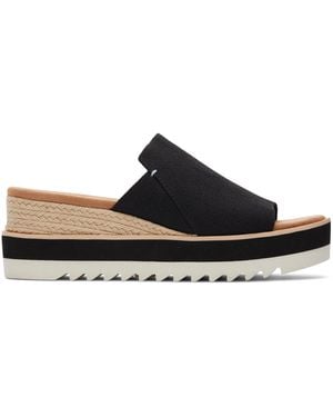 TOMS Diana Mule Wedge Sandal - Black