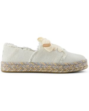TOMS Carolina Lace Up Espadrille - White