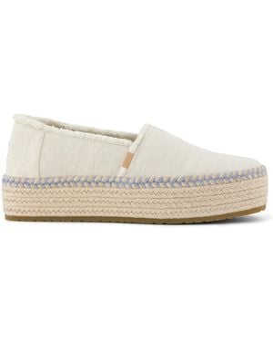 TOMS Valencia Platform Espadrille - White