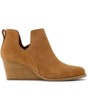 TOMS Gwen Wedge Boots - Brown