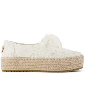 TOMS Valencia Lace-Up Espadrille - White