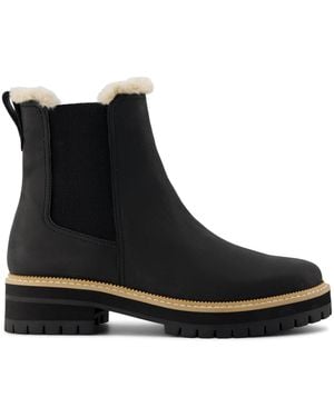 TOMS Faux Fur Lined Chelsea Bennet Boots - Black