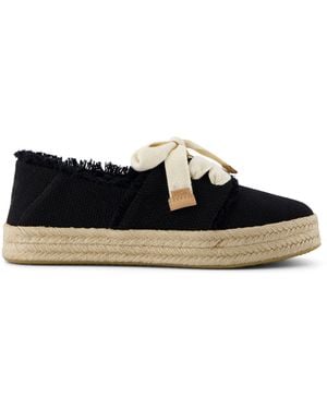 TOMS Carolina Lace-Up Espadrille - Black