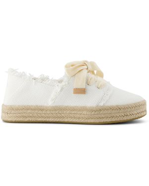 TOMS Carolina Lace-Up Espadrille - White
