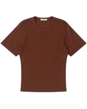 Lemaire Rib T-Shirt (Brunette) - Brown