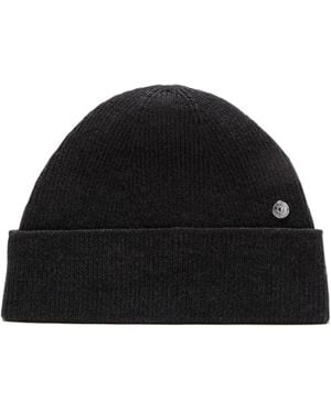 Acne Studios Wool Beanie With Rivet - Black