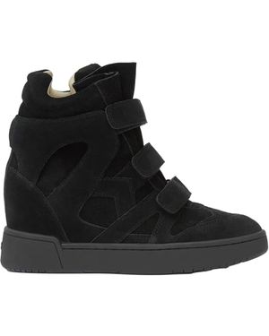 Isabel Marant Im3 High-Top Wedge Sneakers - Black