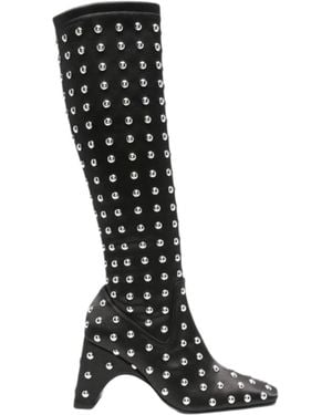 Coperni Studded Bridge Stretch Boots - Black