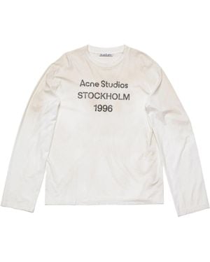Acne Studios Logo 1996 Long Sleeve T-Shirt - White