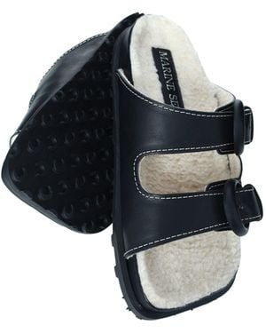 Marine Serre Vegetable Tanned Slide Sandal - Black