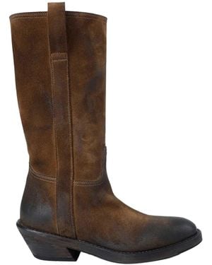 Ann Demeulemeester Laxit Pull On Boots - Brown