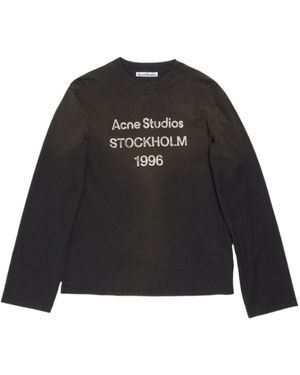 Acne Studios Logo 1996 Long Sleeve T-Shirt - Black