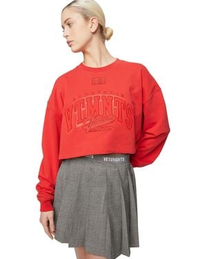VTMNTS College Cropped Sweatshirt - Red