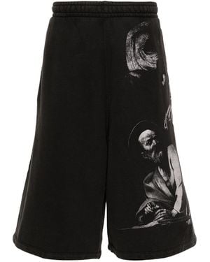 Off-White c/o Virgil Abloh S.Matthew Cotton Track Shorts - Black
