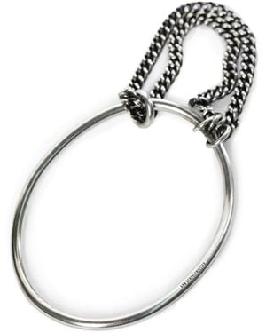 Ann Demeulemeester Vokko Bangle With Chain - Metallic