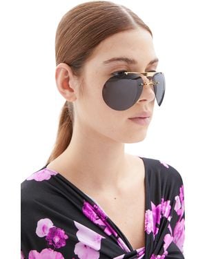 Coperni Clip On Aviator Sunglasses () - Black