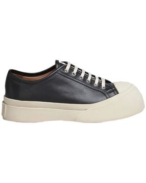Marni Pablo Leather Platform Sneakers - Black