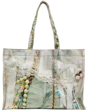 Acne Studios Printed Tote Bag - Metallic