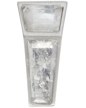 Rick Owens Mini Crystal Beveled Earring - Gray