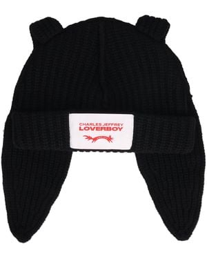 Charles Jeffrey Chunky Rabbit Beanie - Black