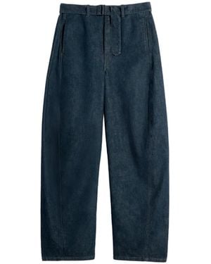 Lemaire Twisted Belted Pants - Blue