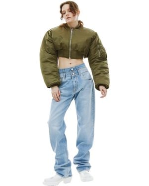 VTMNTS Double Waist Denim Jeans - Blue