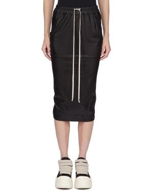 Rick Owens Pull On Pillar Skirt Knee - Black