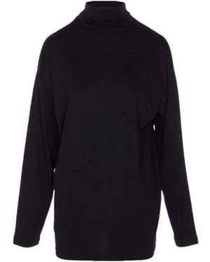 Lemaire Relaxed Mock Neck T-Shirt - Blue