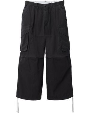 Alexander Wang Elastic Mid-Rise Cargo Pants - Black