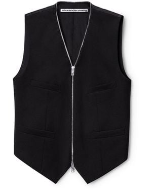 Alexander Wang Zipper Tailored Vest - Black