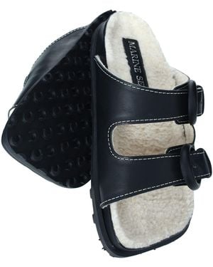 Marine Serre Vegetable Tanned Slide Sandal - Black