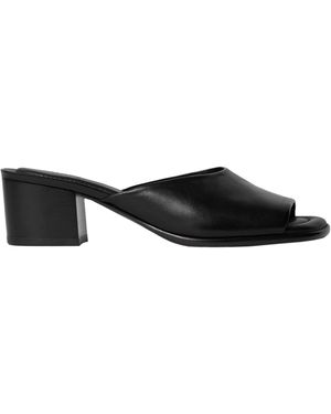 Lemaire Square-Heeled Mules 55 Mm - Black