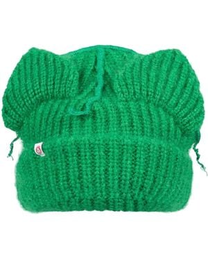 Charles Jeffrey Mohair Chunky Ears Beanie - Green