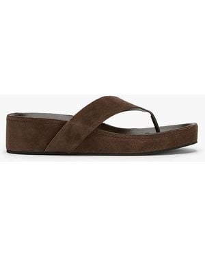 Tony Bianco Blaire Espresso Suede Casual Sandal - Multicolor