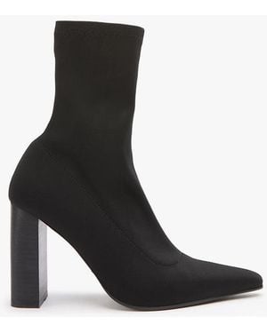 Tony Bianco Fiddy Lycra Dress Boot Ankle - Black